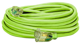 Flexzilla® Pro Extension Cord, 14/3 AWG SJTW, 50', Outdoor, Lighted Plug