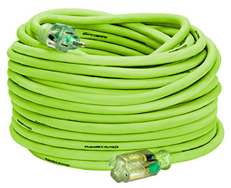 Flexzilla® Pro Extension Cord, 12/3 AWG SJTW, 100', Outdoor, Lighted Plug